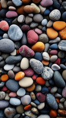 Pebble pattern white blue orange red