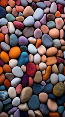 Pebble pattern white blue orange red