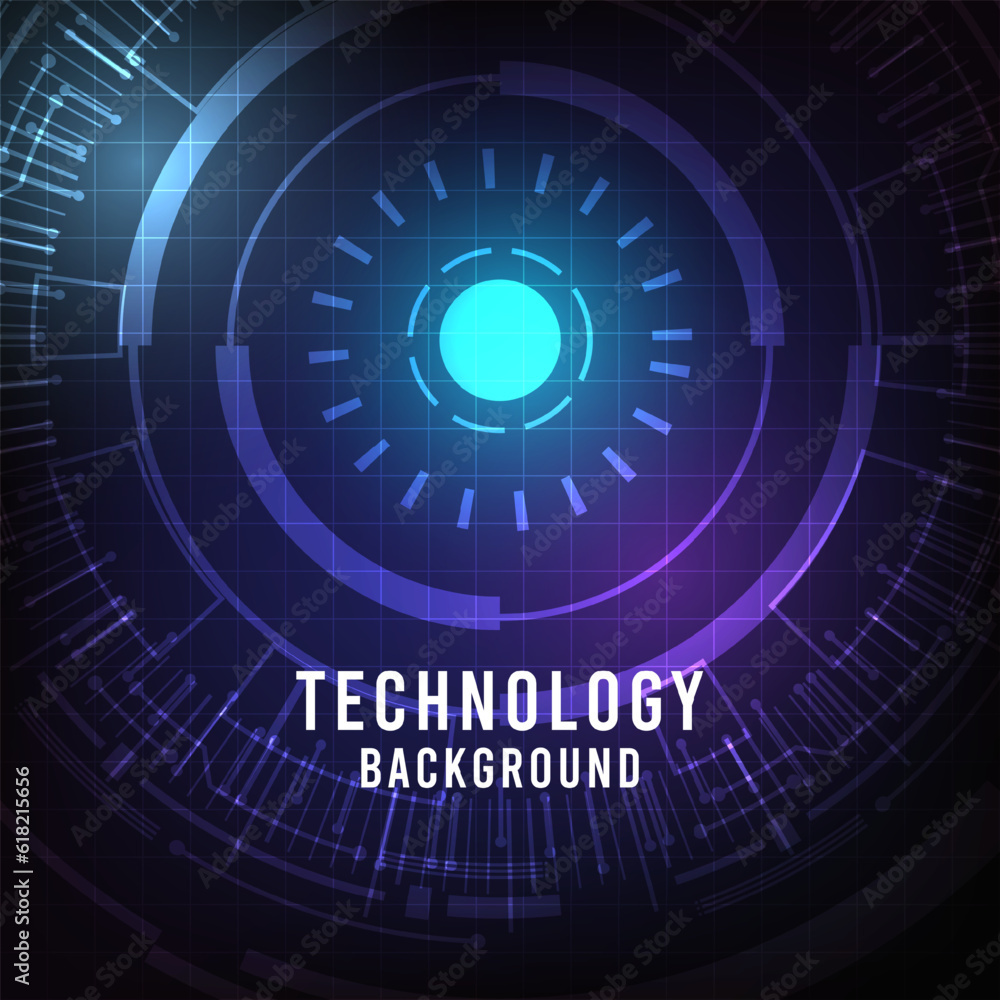 Poster hi-tech digital technology futuristic circuit digital. abstract futuristic curve digital line design