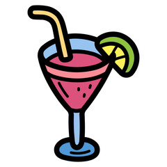 cocktail filled outline icon style