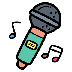 karaoke filled outline icon style