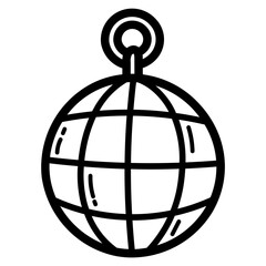 disco ball line icon style