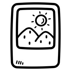 Picture line icon style