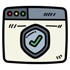 protection filled outline icon style