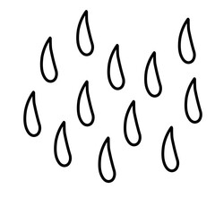 Raindrop Line Illustration