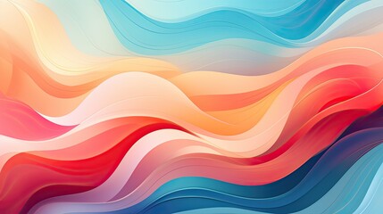 Fototapeta premium Colorful illustration of waves in abstract style