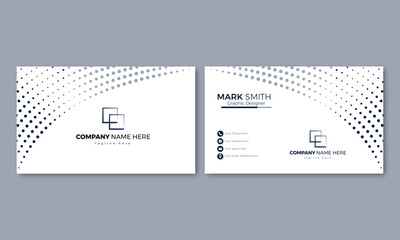 Simple and clean minimal and normal business card design.