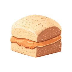 Gourmet bread meal with fresh cheese