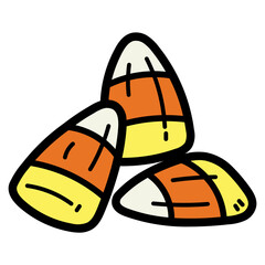 Candy corn filled outline icon style