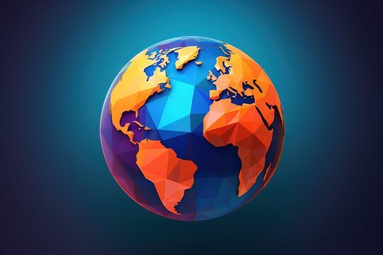 Vector 3d image of the earth symbolizing the illustrat