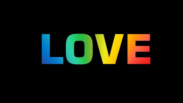love rainbow color gradient 
typography,LGBTQ LOVE , Rainbow color Love .