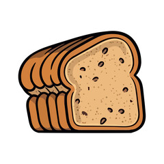 Freshly baked bread, a gourmet meal icon