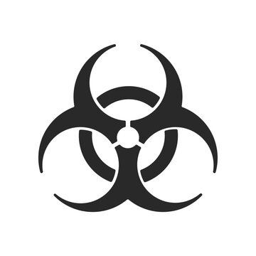 角が丸いデザインのバイオハザードのロゴマーク - 生物災害･感染症・生物兵器のイメージ素材