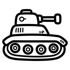 tank line icon style