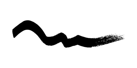 Black wavy grunge brush strokes