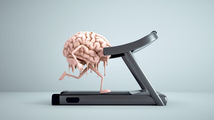 Human brain doing sports.