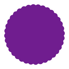 Illustration of a Violet Circle with Notches