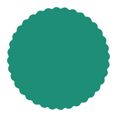 Illustration of a Mint Green Circle with Notches