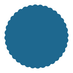 Illustration of a Blue Circle with Notches
