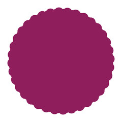 Illustration of a Purple Circle with Notches