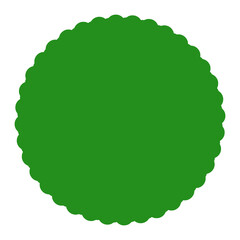 Illustration of a Green Circle with Notches
