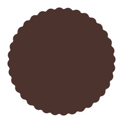 Illustration of a Brown Circle with Notches