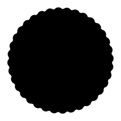 Illustration of a Black Circle with Notches