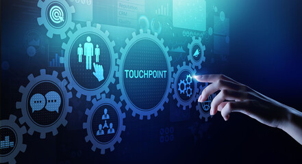 Touchpoint. Business strategy advertising and marketing concept.