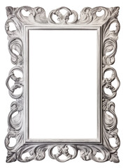 Antique wooden frame isolated, Generative AI