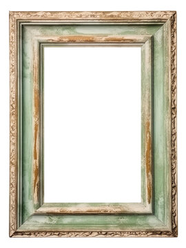 antique picture frame isolated, generative ai