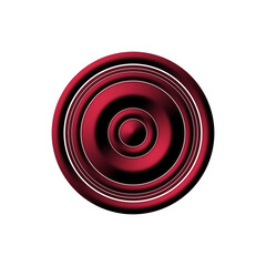 Shiny Red Metal Circle for Decoration