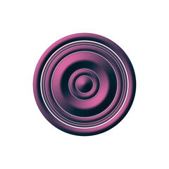 Shiny Purple Metal Circle for Decoration