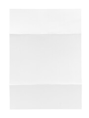 Folded Blank Sheet of Paper with transparent background