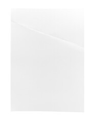 Folded Blank Sheet of Paper with transparent background