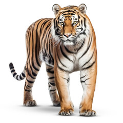 Tiger  transformed on transparent png background
