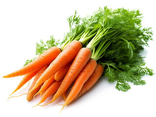 Carrot  isolated on white background .Generative Ai.