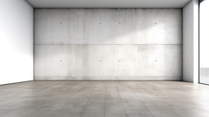 Empty room with white wall as background.Generative Ai.