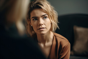 Fototapeta premium Mental Health Professional Counselling Session with Client 02 generative ai