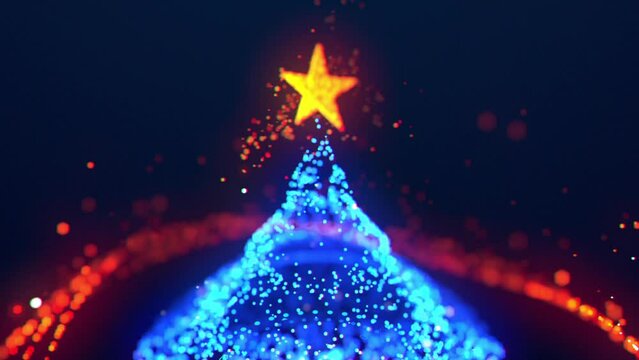 Christmas Tree made of Particles