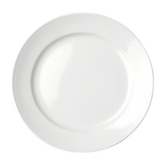 white plate isolated on transparent background cutout