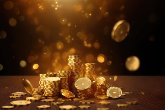 casino tokens or casino chips background