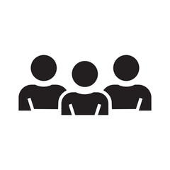 user icon filled. vector profile of public teamwork organization symbol. sign of social member avatar of employee, staff, man, job network community. Black, white business human illustration web ui
