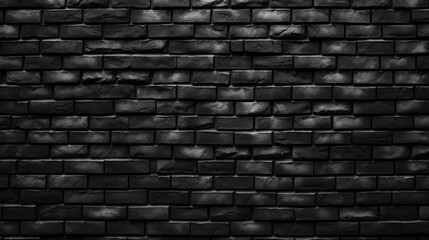 Fototapeta na wymiar Black brick wall.Generative Ai.