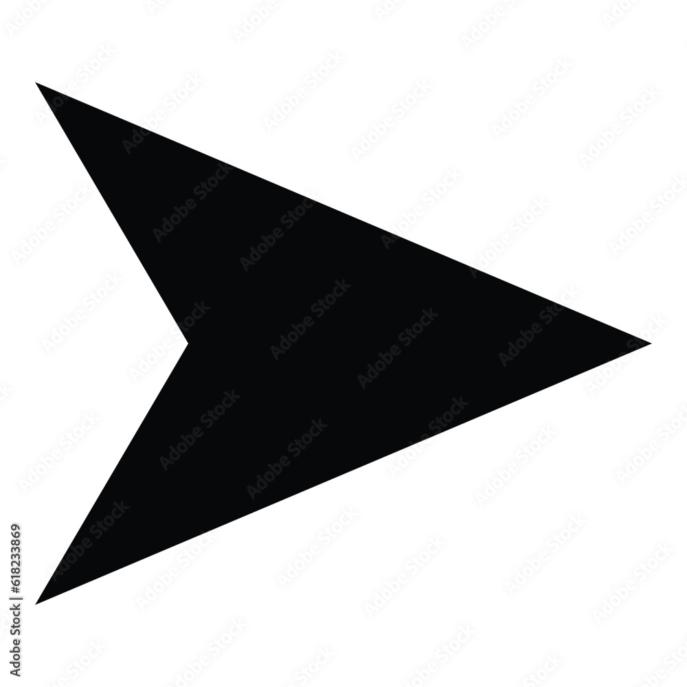 Poster arrow icon. modern simple arrow or cursor. directional arrow flat style isolated on white background