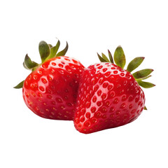 strawberry isolated on transparent background cutout