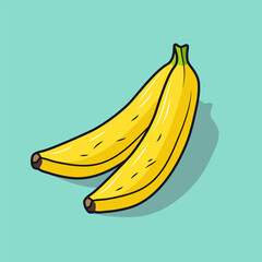 Bunch of bananas. Vector clipart isolated on white background.