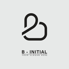 elegant initial letter B logo icon.