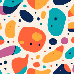 abstract handmade colorful objects desing illustration surface pattern