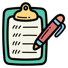 checklist filled outline icon style