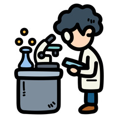 laboratory filled outline icon style